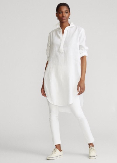 Polo Ralph Lauren Linen Tunic Skjorter Dame Danmark (AEOKV4587)